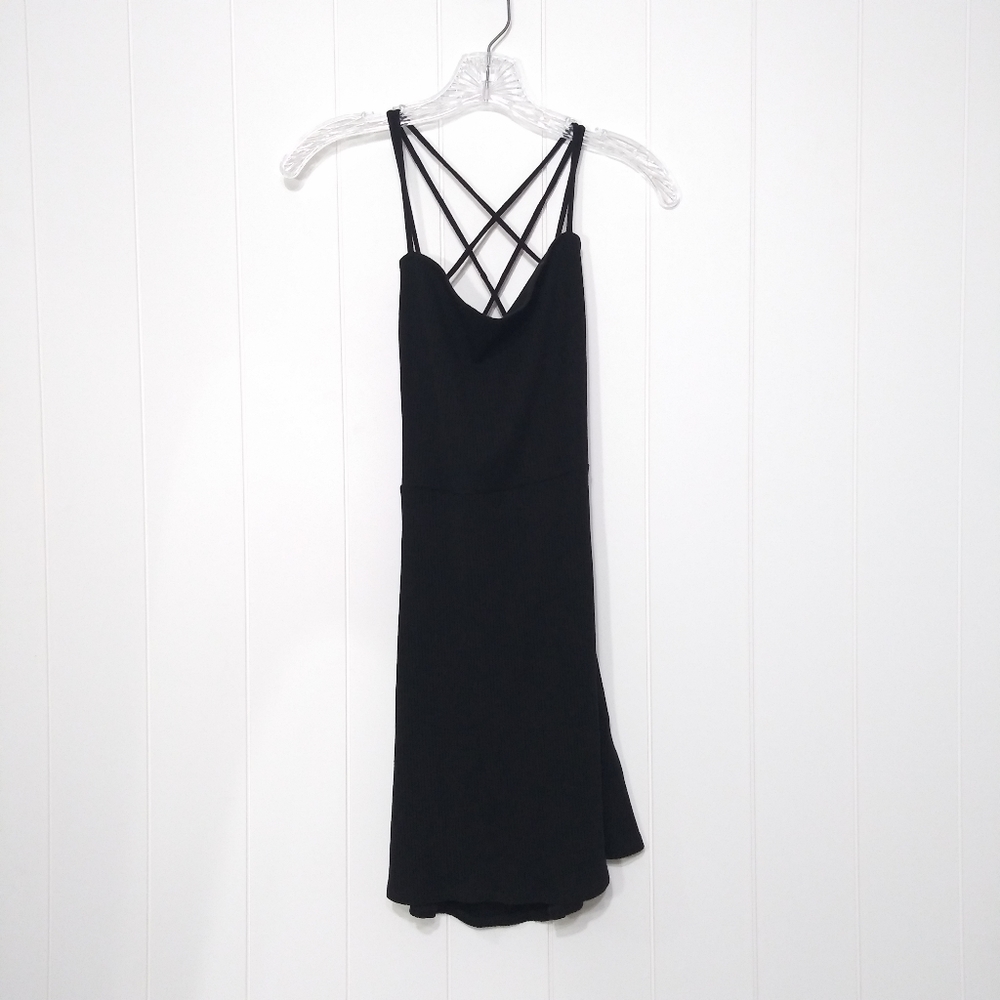 Mini reformation black mini dress LBD